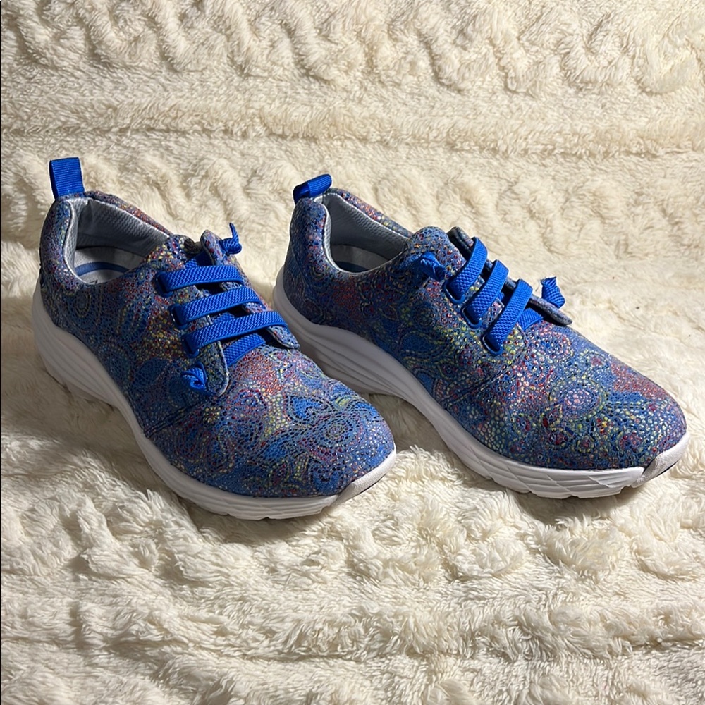 Nurse Mates Align Stretch-Lace Leather Sneakers - Velocity